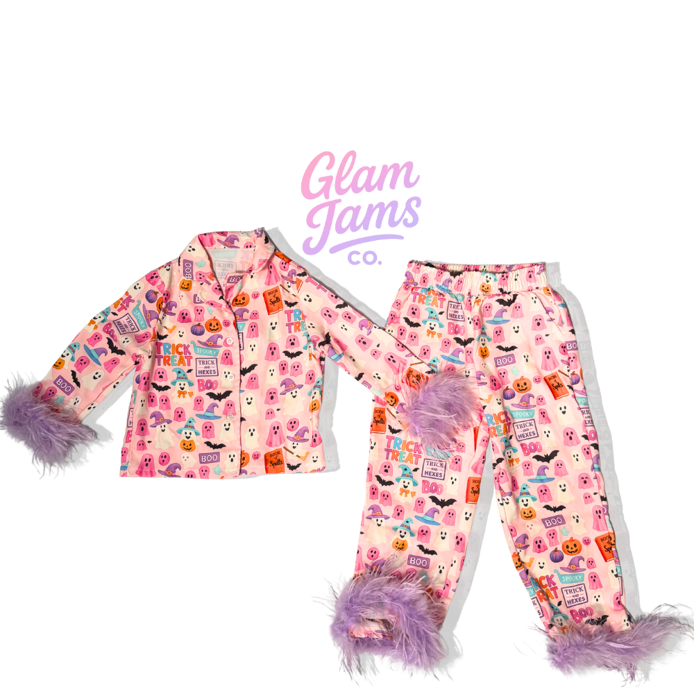 Mommy & Me Luxe Halloween Pajama Set - Spooky Cute Adult