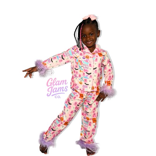 Mommy & Me Luxe Halloween Pajama Set - Spooky Cute Child